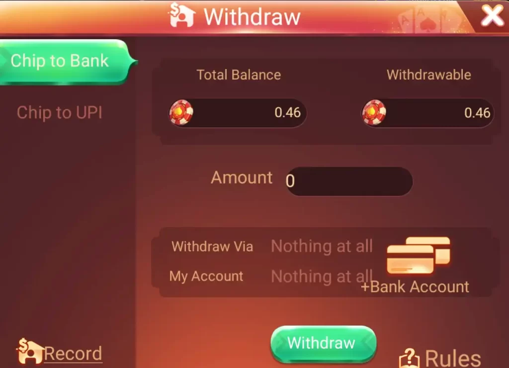 Ares Rummy APK Withdrawal
